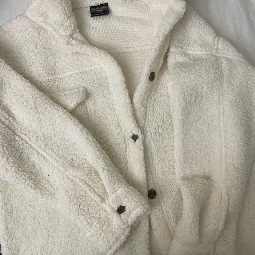 Women's Cream Sherpa Jacket
